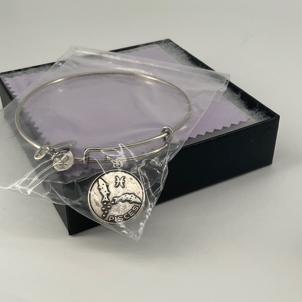 Alex and Ani Silver Pisces Zodiac Charm Bracelet